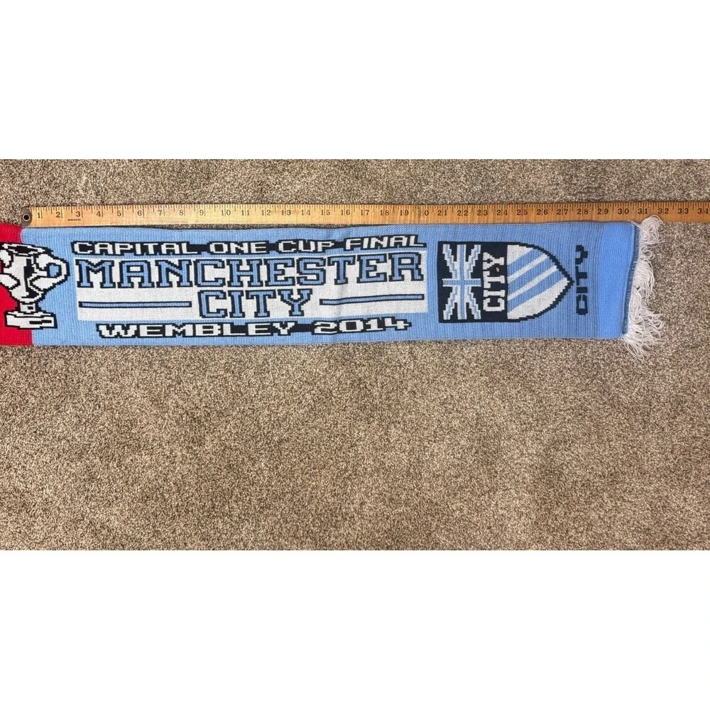 Manchester City vs Sunderland 2014 Capital One Cup Final Soccer Scarf Wembley